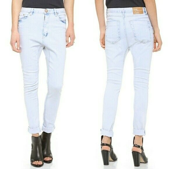 ❌SOLD❌ ONE TEASPOON Runaways Ultra Light Wash Skinny Leg Jeans - Size 24. - Picture 14 of 14